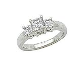 1/2 ct.tw Three-stone Princess Diamond Ring