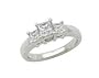 1/4 ct.tw Three-stone Princess Diamond Ring