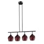 Celina Four Light Island Pendant Finish: Dark Rust, Glass type: Copper