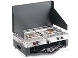 Gelert Camping Stove / Cooker Double Burner with Grill