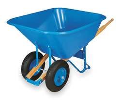 Westward 2MVU8 Wheelbarrow, Cap 10 Cu-Ft, Poly-Resin