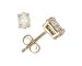 1/2 ct.tw Oval Diamond Solitaire Earrings in 14 kt. Yellow Gold