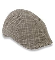 Checked Flat Cap