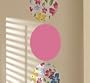 Flirt Pink Circles - 5 Large Wall Decor Accent Stickers Set