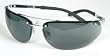 Condor 1FYY8 Safety Eyewear, Silver Metal Frame, Gray