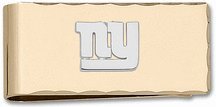New York Giants 1/2 Sterling Silver ny on Gold Plated Money Clip
