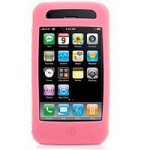 Griffin Technology FlexGrip Silicone Case with Screen Protection for iPhone 3G - Pink (6258-IP2FGP)