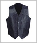 Motorcycle Vests - Tall Size Men's Leather Motorcycle Vest Plain MV102Tall