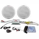 Pyle PLMRKT2A 2 Channel Waterproof MP3/iPod Amplified 6.5 Marine Speaker System