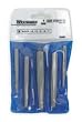 Westward 2RUR7 Screw Extractor Set, 1/8 to 3/4, 5 Pcs