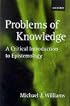 Problems of Knowledge: A Critical Introduction to Epistemology