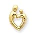 14k Heart Shaped .03ct. Diamond Mother and Child Pendant