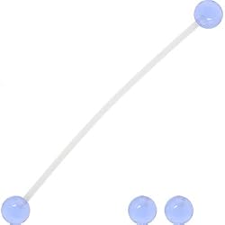 Pregnant Belly Button Ring With Light Blue Uv Ends