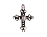 TierraCast Antique Silver (plated) Byzantine Cross Charm 20x27mm Metal Beads
