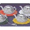Tea Infuser - Bohemian Teapot with Blue Drip Bowl