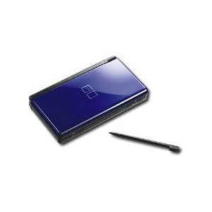 Cobalt Blue & Black Nintendo DS Lite Console & Free Crystal Carry Case