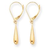 14k Gold Tear Drop Dangle Earrings
