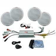 Pyle PLMRKT4A 4 Channel Waterproof MP3/ iPod Amplified 6.5'' Marine Speaker System