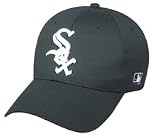 MLB YOUTH Chicago WHITE SOX Home Black Hat Cap Adjustable Velcro TWILL
