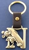 Mickey Mouse Letter N Brass Key Chain