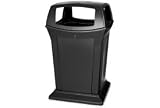45 Gallon 4 Openings Rubbermaid Ranger Trash Can - Black