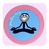 LIFE IS GOOD YOGA ROUND STICKERS (PACK OF 2) PERFECT FOR SPREADING CHEER AND OPTIMISM!