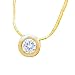 14K .33 CT Bezel Set Diamond Pendant