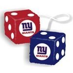 Official NFL National Football League Licensed Team Logo Fuzzy Dice shape Mirror Danglers - New York Giants