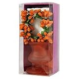Dark Orange Candle Holder - 1 set,(Deluxe Imports)