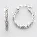 Sterling Silver Diamond Hoop Earring