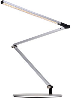 Z-Bar slim LED Desk Lamp with base (Cool Light; Metallic Black)