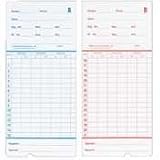 2-Sided Time Cards, 3-3/8x7-3/8x1, White, Sold as 1 pack