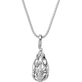 Elegant and Stylish 10.00 MM Open Hinged Cage Pendant Enhancer in Sterling Silver , 100% Satisfaction Guaranteed.