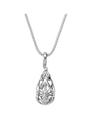 Genuine IceCarats Designer Jewelry Gift Sterling Silver Open Hinged Cage Pend Enhancer. 10.00 Mm Open Hinged Cage Pendant Enhancer Open Hinged Cage Pend Enhancer In Sterling Silver