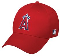 MLB ADULT Los Angeles ANGELS Home RED Hat Cap Adjustable Velcro TWILL