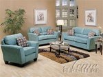 2 Piece Westwood Sofa Set in Tiffany Blue Microfiber Cover by Acme - 5920S