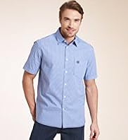 XXXL Blue Harbour Pure Cotton Bengal Striped Oxford Shirt