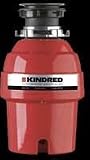 Kindred KWD75A 3/4 HP Continuous Feed Waste Disposer with 2700 RPM Motor, Stainless Steel Grinding Components, EZ Mount Installation System and Power Cord