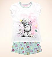 Older Girls Pure Cotton Tatty Teddy Cupcake Shortie Pyjamas