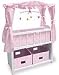 Baby : Badger Toys Doll Crib with Canopy and Baskets