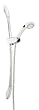 Alsons 1521PBBX Push Button Trickle/Full Spray Hand Shower with Contemporary Wall Bar Unit, White/Chrome