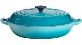 Le Creuset Cast Iron 30cm Shallow Buffet Casserole Teal (Ref Cl)