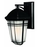 IMAGE OF Hinkley Lighting 1370BK-LED Buckley Energy Smart 1 Light Outdoor Wall Light in Black with Cased Opal glass