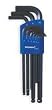 Westward 2CYC5 Ball End Hex Key Set, Long, Metric, 9 PC