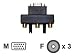 Electronics : Optoma - Component video adapter - HD-15 (M) - RCA (F)