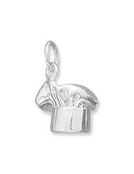 3-D Chef Bakers Hat Charm Sterling Silver