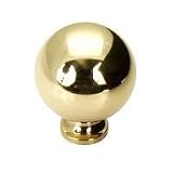 Knob - Ball Knob in Polished Brass
