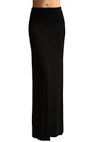 Azules Women'S Rayon Span Maxi Skirt - Solid