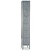 Hallowell U1228-6HG Hallowell Gray Steel Premium Box Locker, 1 Wide with 6 Opening, 6 Tier, 12" Width x 78" Height x 12" Depth, Knock Down