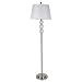 Glass Floor Lamp in Satin Nickel
